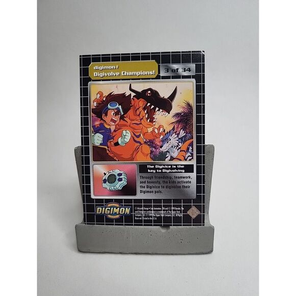 1999 Digimon - Series 1 Exclusive Preview Stamp Digivolve! Champions!! #3 0d6s - Picture 2 of 2